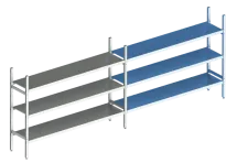 Модульная стеллажная система Polair 18AL.3IN40.15Е (Дополнительная линейная секция. 3 яруса)