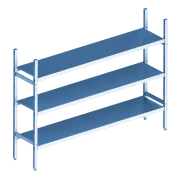 Модульная стеллажная система Polair 18AL.3IN40.18B (Базовая секция. 3 яруса)