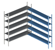 Модульная стеллажная система Polair 18AL.5IN40.06C (Дополнительная угловая секция. 5 ярусов)
