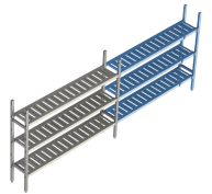 Модульная стеллажная система Polair 18AL.3PP40.16E (Дополнительная линейная секция. 3 яруса)
