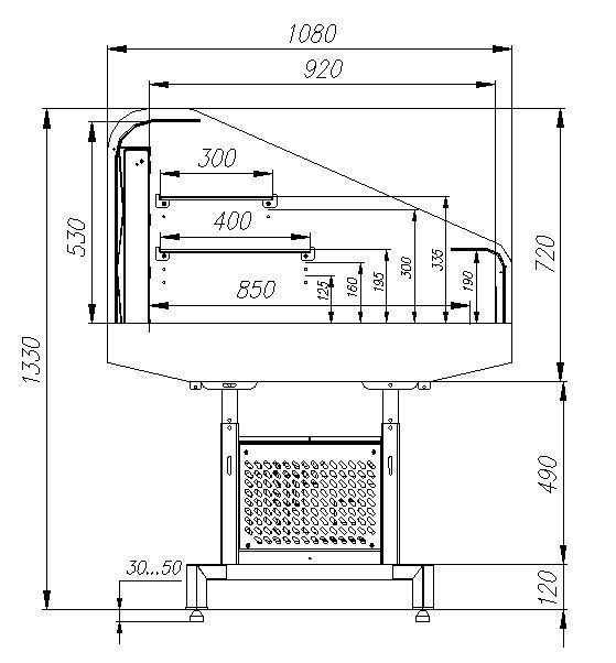 Витрина холодильная PF11-13 VM 1,25-2 (модуль правый) (9006) Витрина холодильная PF11-13 VM 1,25-2 (модуль правый) (9006)