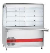 Прилавок-витрина холодильный ПВВ(Н)-70КМ-С-01-НШ плоский стол (1500 мм) столешница нерж.