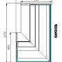 Витрина холодильная угловая (модуль правый) (1008 темный дуб) Превью фото.