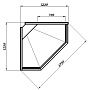 Витрина холодильная G110 VM-5 (ВХСу-1 Carboma G110 внешний угол 90 (динамика)) Превью фото.