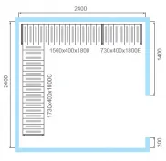 Комплект стеллажей Polair для камеры КХН-11,75 - Вар.1 (4 яруса)
